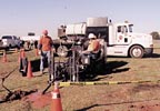 Cross Country Underground shown drilling at the recent HDD Rodeo event in Perry, Ga.