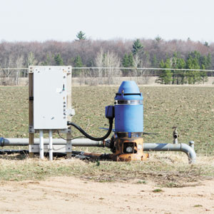 irrigation well optimizes the available gallons per minute
